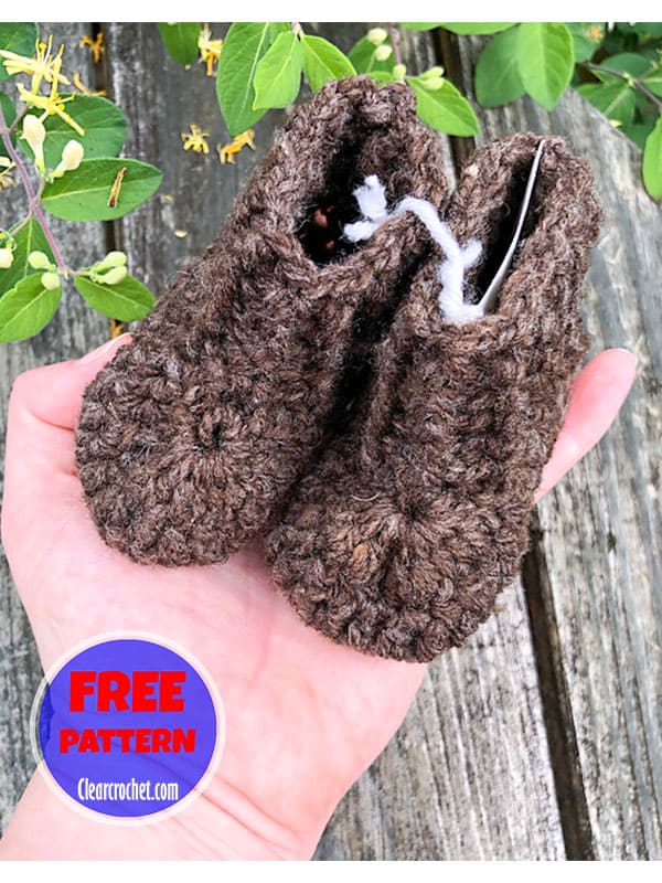 15 minute crochet baby booties