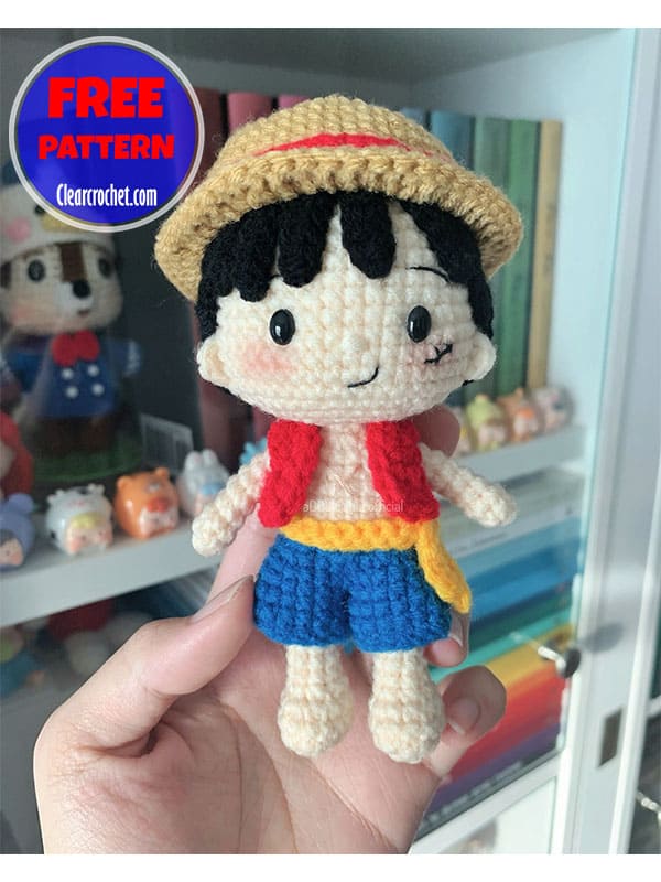 Monkey D. Luffy crochet doll