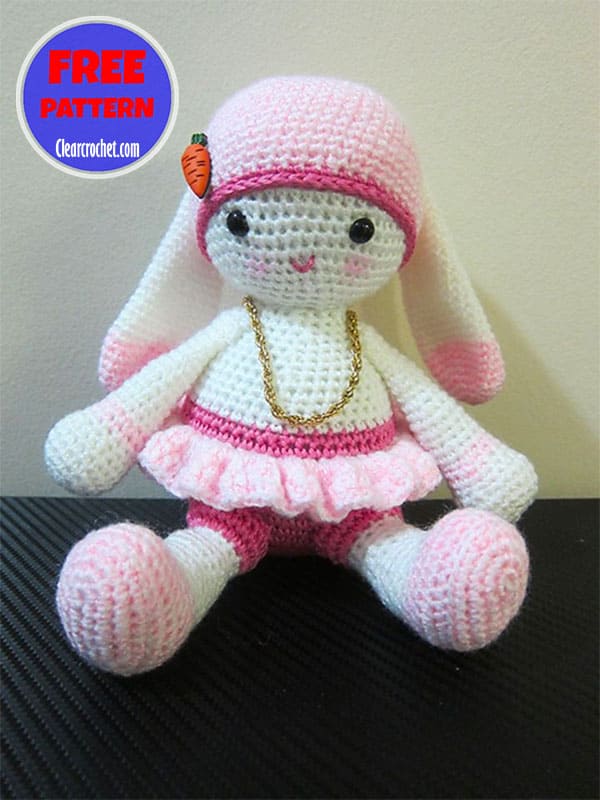 amigurumi crochet bunny tutu