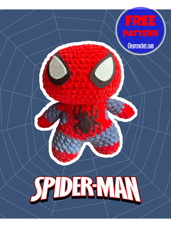 amigurumi plush crochet spider man