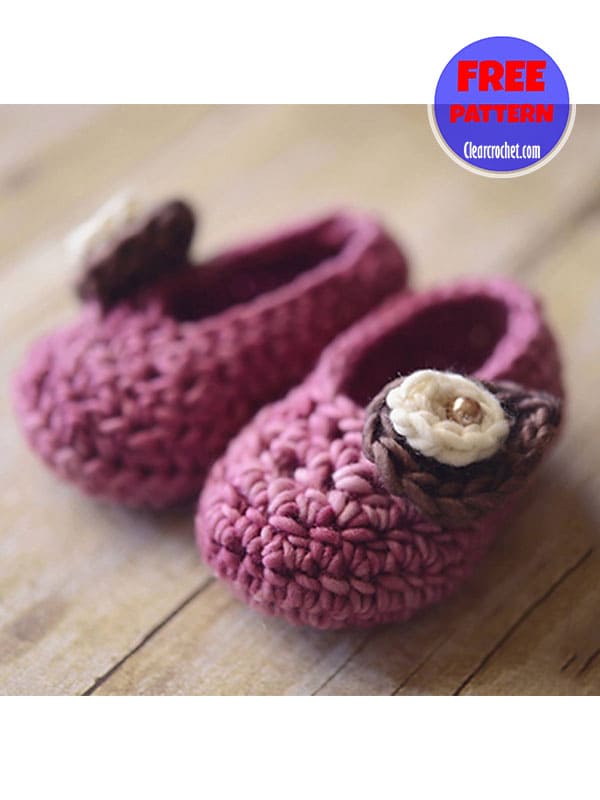 basic & easy crochet baby booties