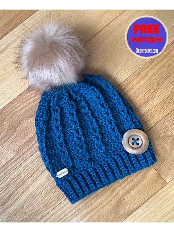 braided beanie hat crochet pattern