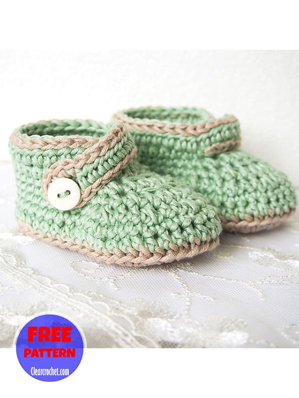 buttonholes crochet baby booties