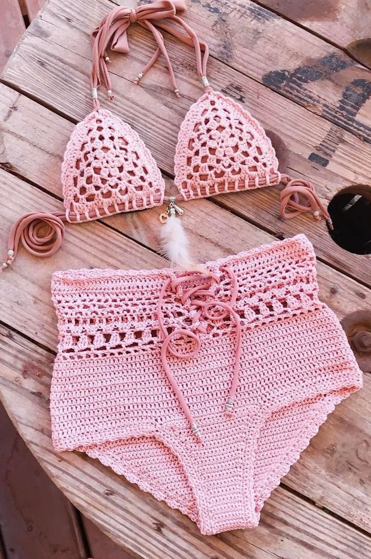 Crochet Swimsuit; 30 Beautiful Beach Knitted Swimsuit Patterns You Must ...