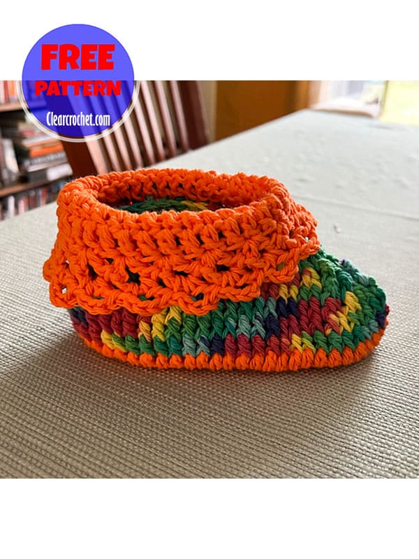 children sizes crochet house slippers