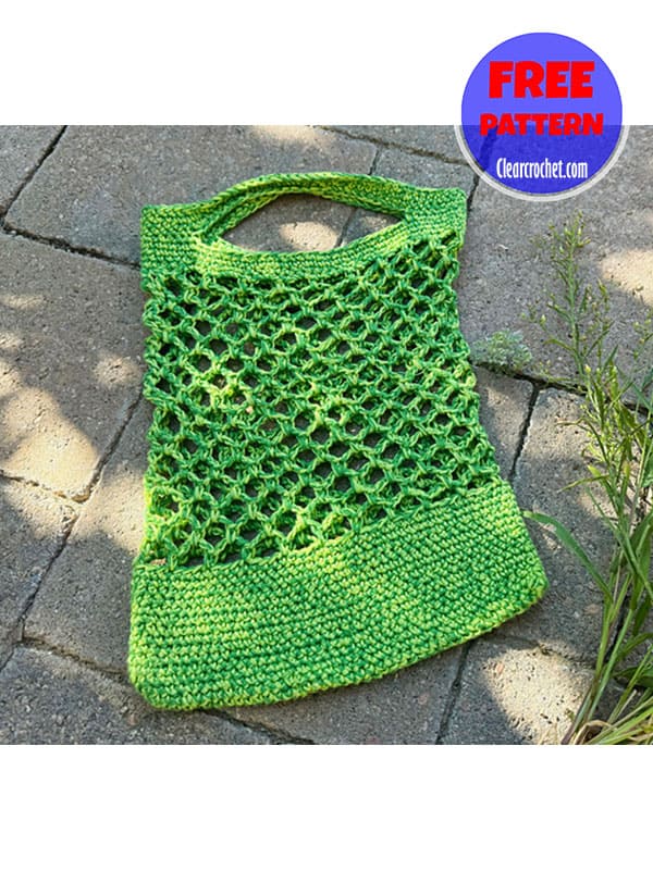 crochet mesh market bag pattern