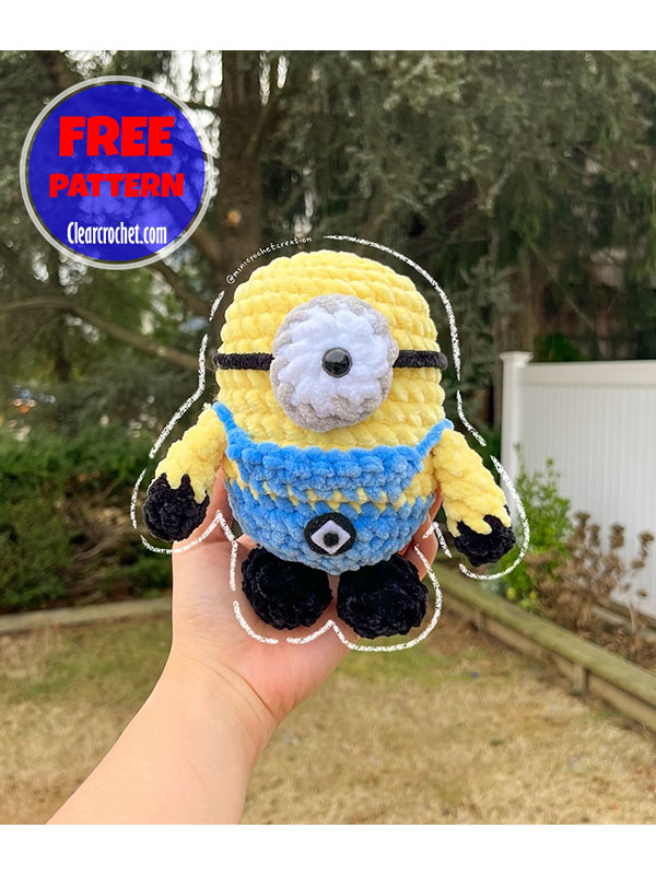 cute plush minion crochet pattern