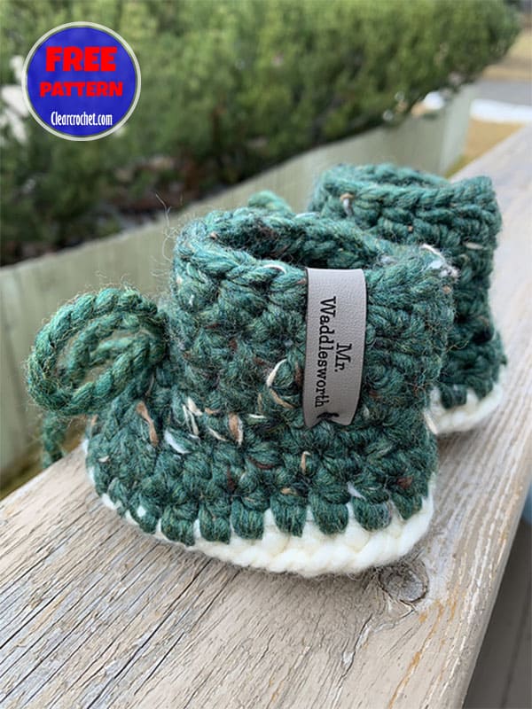 fast and easy crochet baby booties free pattern