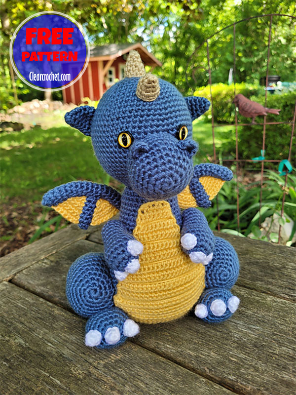 free crochet dragon pattern​