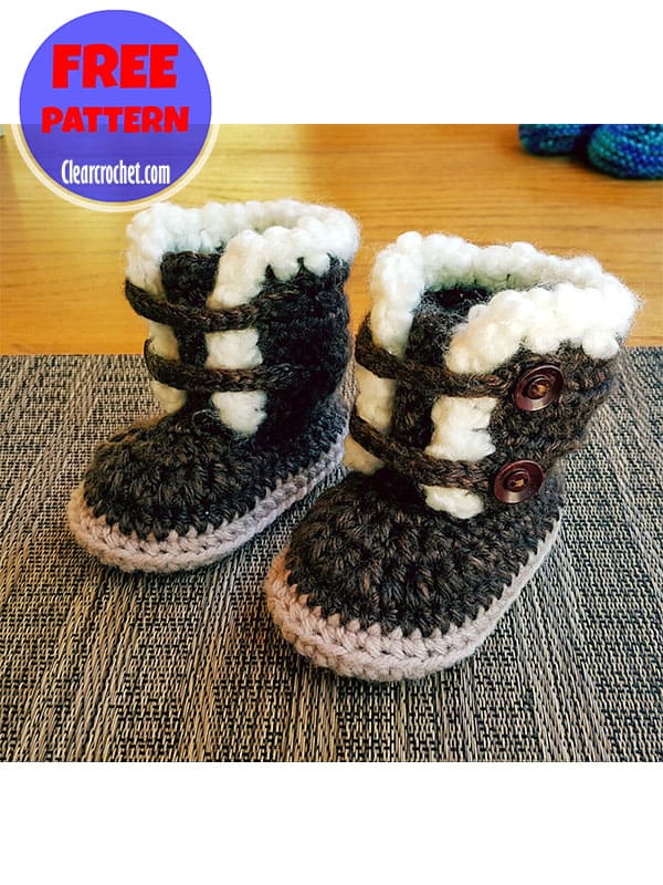 fur crochet baby booties free pattern pdf