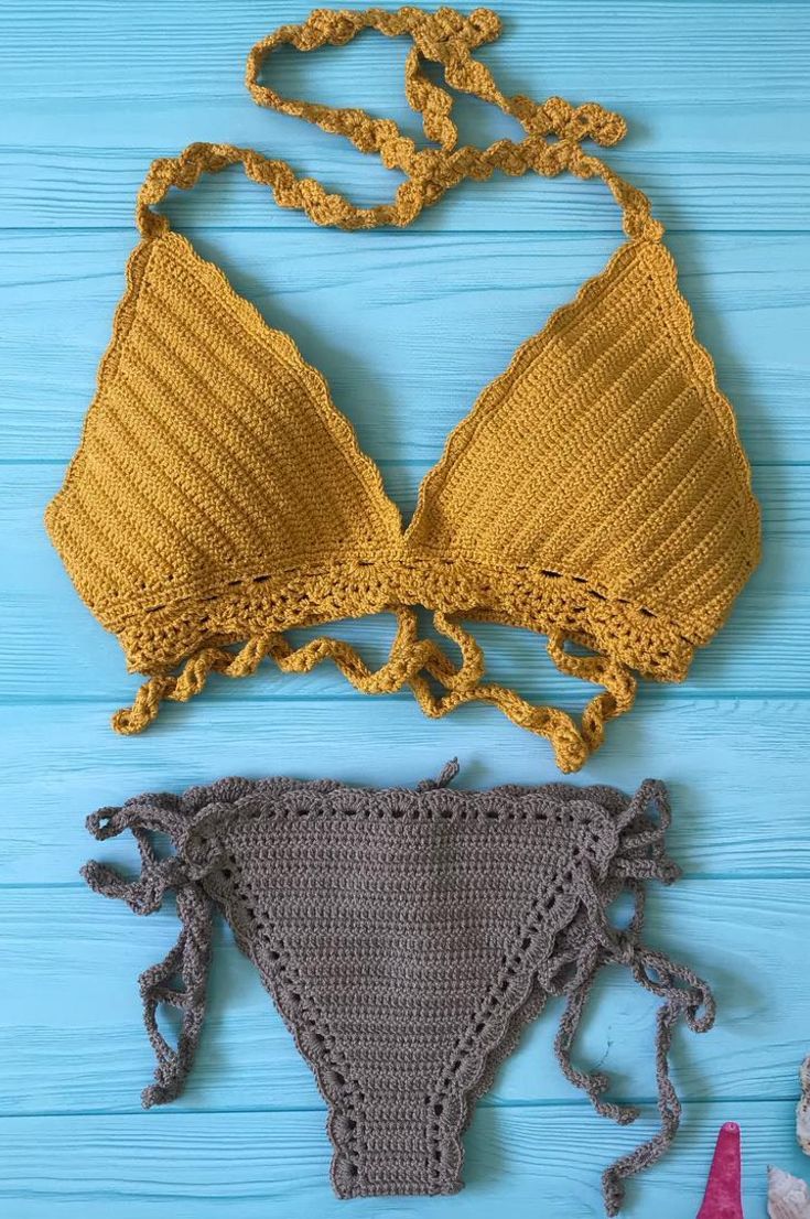 Crochet Swimsuit; Cute Stylish Knitted Bikini And Swimwear Model Ideas ...