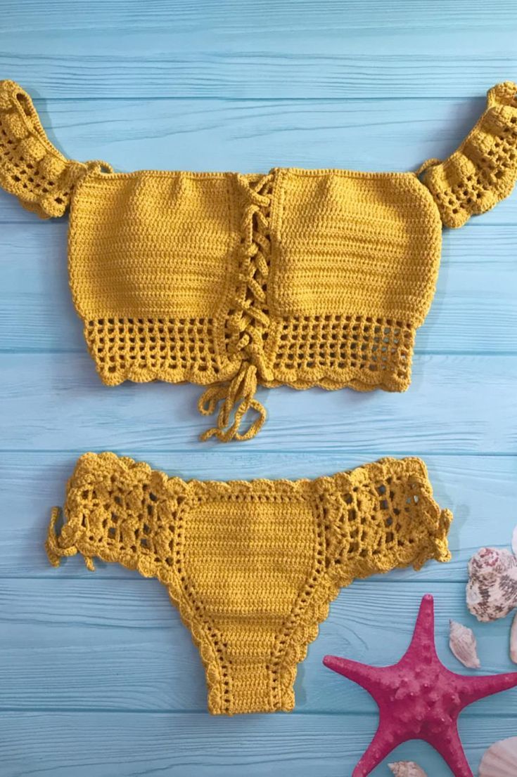 Crochet Swimsuit; Cute Stylish Knitted Bikini And Swimwear Model Ideas ...