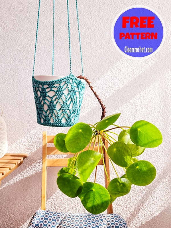 mesh hanging crochet basket pattern​