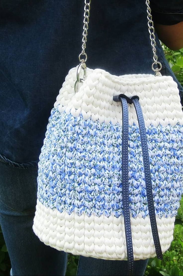 Crochet bag; 33 Free New Idea For Mesh Bag With Descriptions And ...