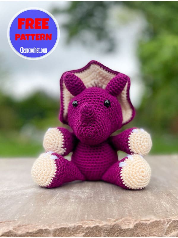 triceratops crochet pattern