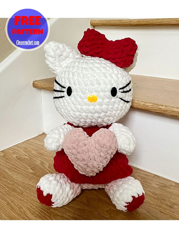 valentine's hello kitty crochet pattern