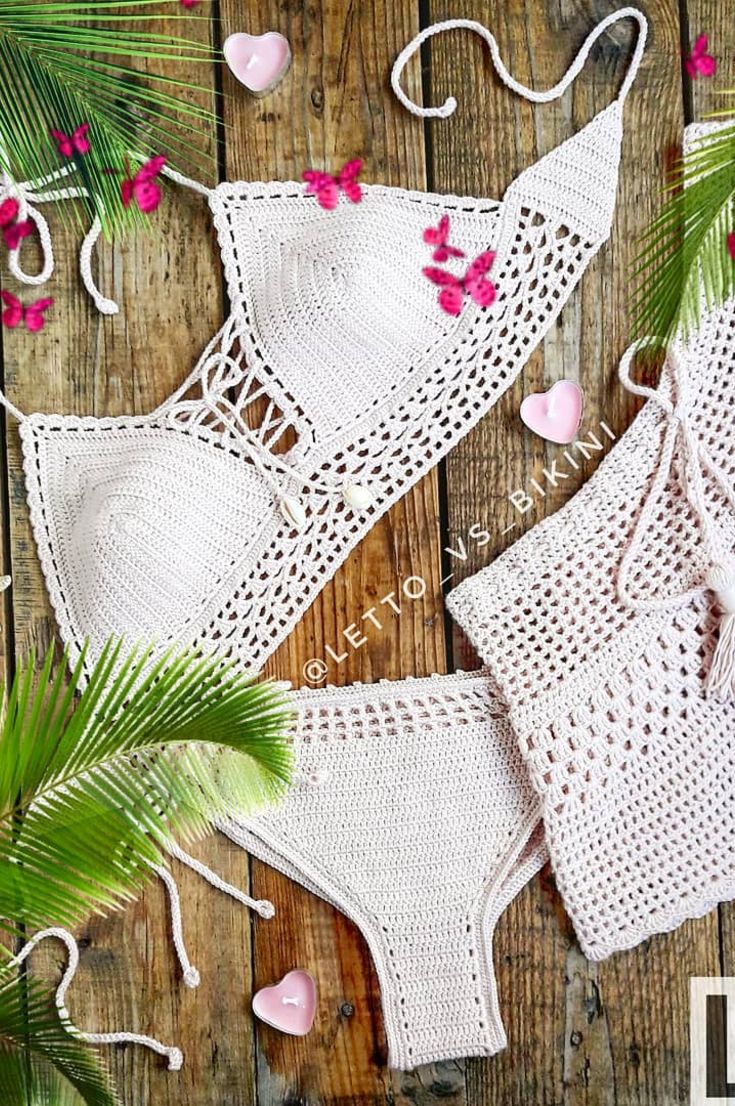 Crochet Swimsuit; Cute Stylish Knitted Bikini And Swimwear Model Ideas ...
