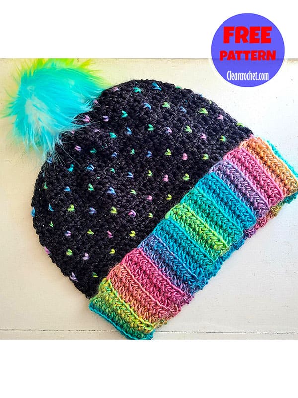 winter heart slouchy beanie hat crochet pattern