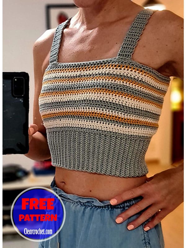 ribbed crochet crop top pattern