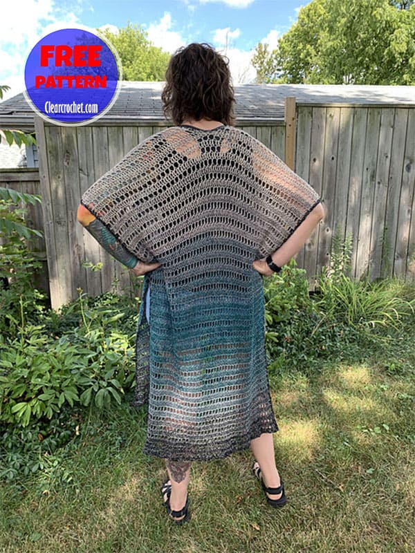 summer mesh oversized crochet beach cover up​