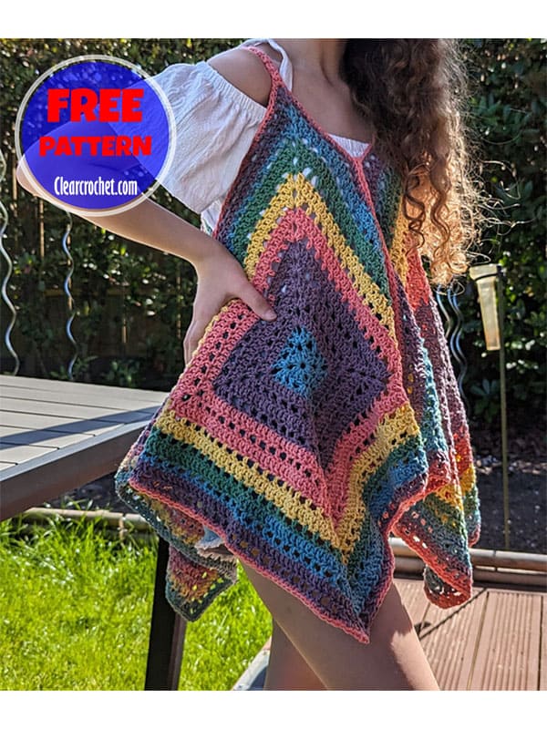 tank top style crochet beach cover up