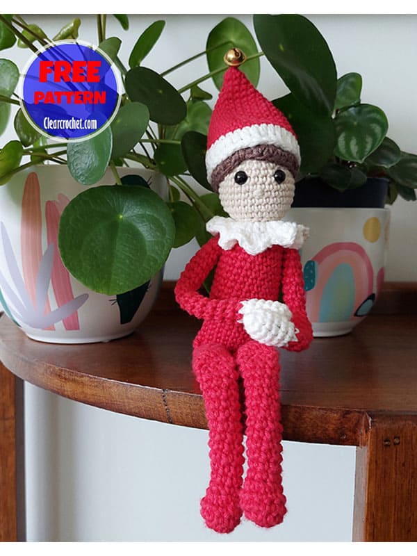 Free christmas elf crochet​ doll amigurumi pattern (2)