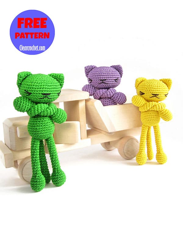 long legged cat crochet pattern for beginners (2)