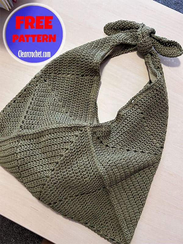 origami crochet tote bag pattern