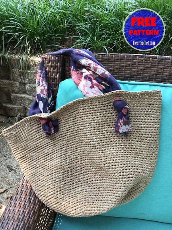 simple and modern crochet summer bag