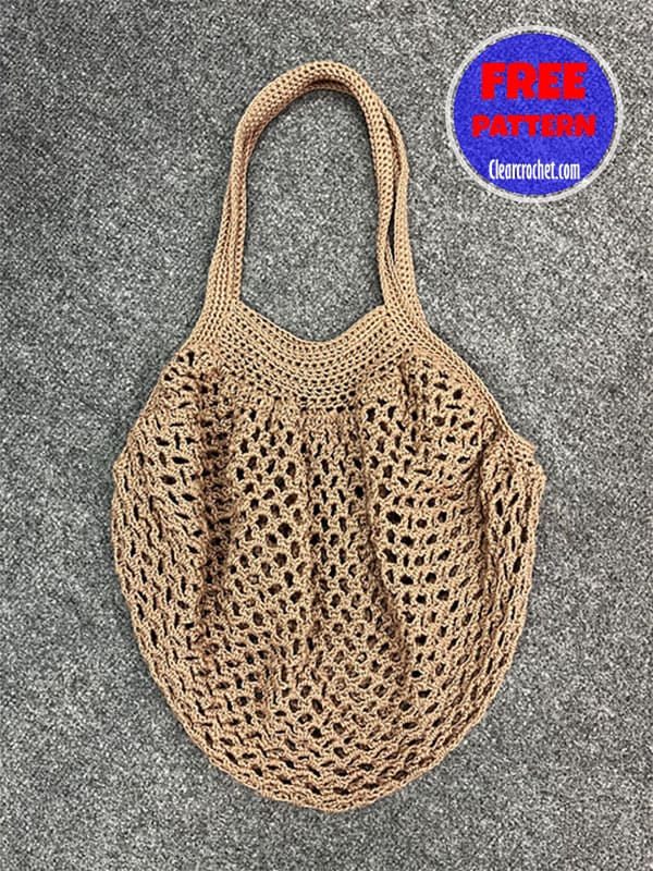 Farmers style mesh crochet market bag free pattern (2)