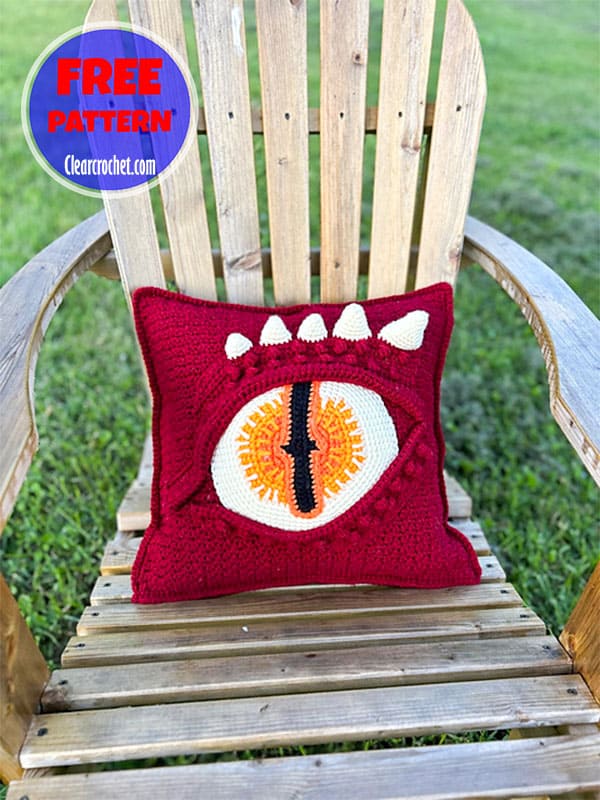 Free dragon eye crochet pillow case pattern (2)