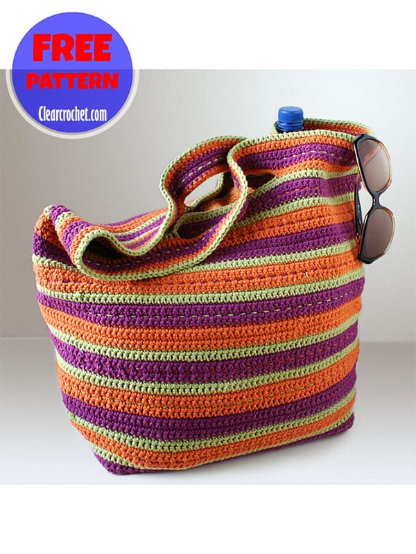 Free flexible and easy crochet handbag pattern