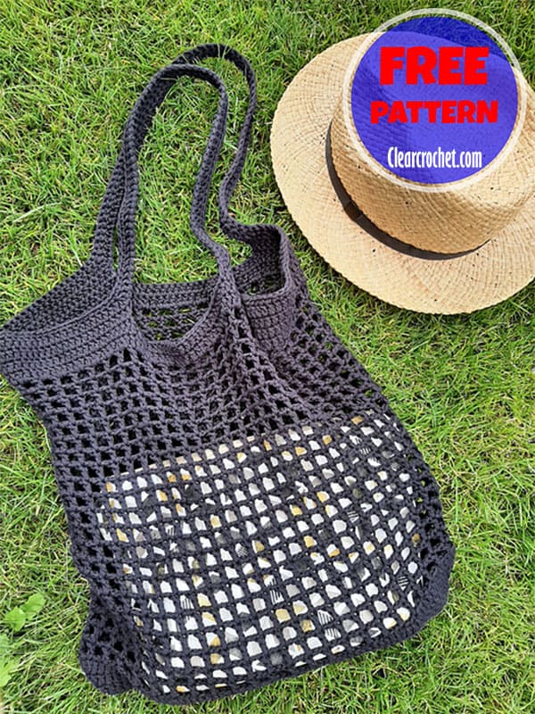 One-piece mesh crochet beach bag free pattern (2)