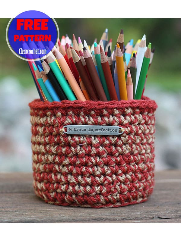 Super easy crochet small basket free pattern (2)